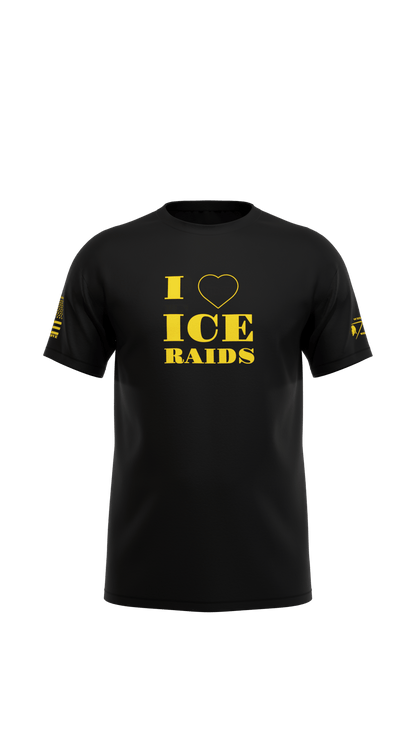 I LOVE ICE RAIDS Patriotic T-Shirt - WESTONECULTURE
